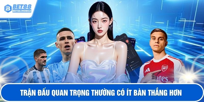 Trận đấu quan trọng thường có ít bàn thắng hơn